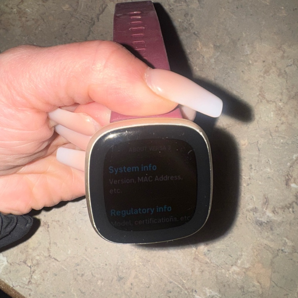 Fitbit Pink Smartwatch Sleek Design Touchscreen